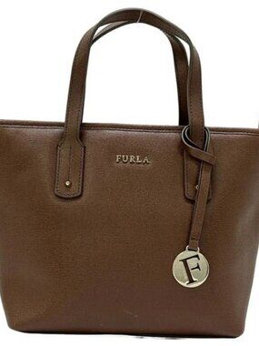 FURLA Dark Brown Leather Handbag